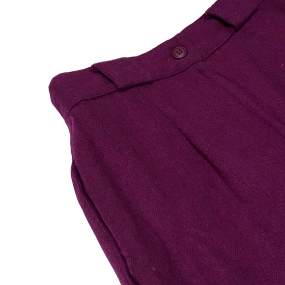 ⭐️ SK & Company Plum Purple 80s WOOL Midi High Waist Lined Skirt Women’s 6 P - Picture 4 of 7